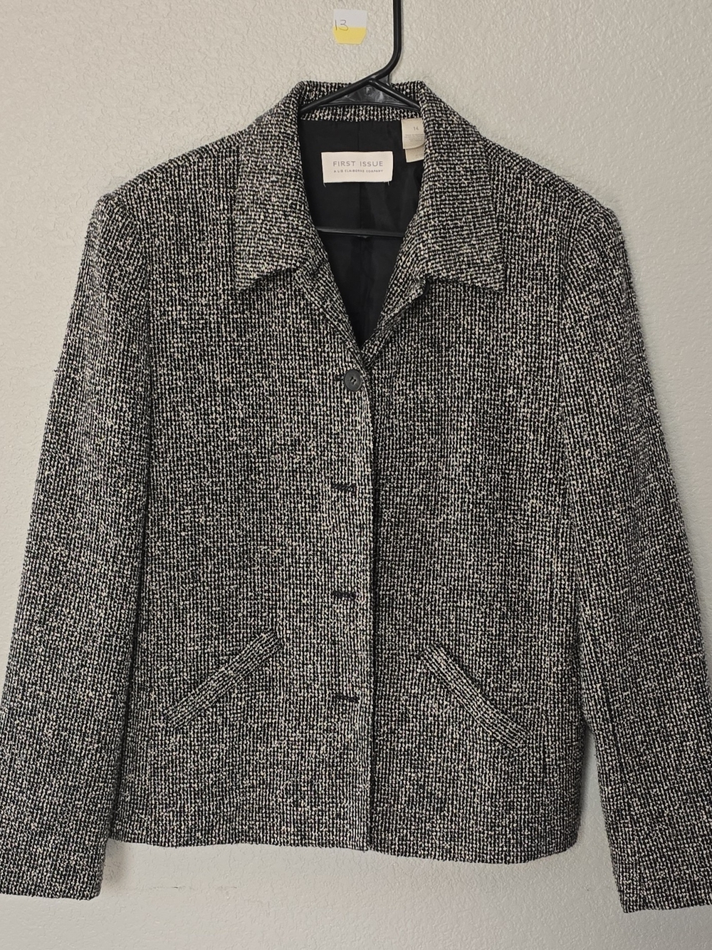 Liz Claiborne Black and White Tweed Blazer